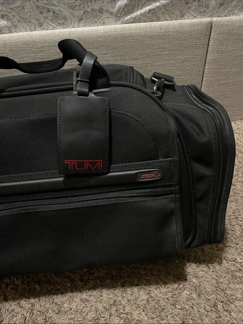 TUMI Black Travel Duffel Bag - Compact Carry-All